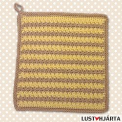Randig virkad disktrasa - 50% bambu 50% bomull