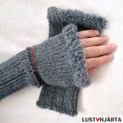 Stickade handledsvärmare EDDA - ull & alpacka