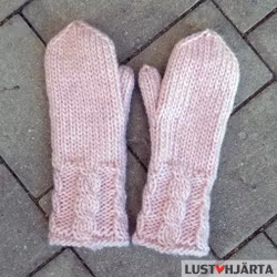 Stickade tumvantar HEIDI - 100% ull