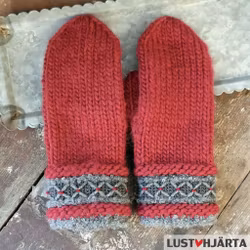 Stickade tumvantar TORA - 100% ull