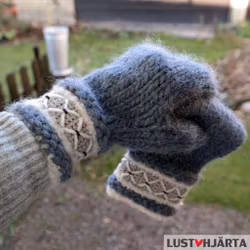 Stickade tumvantar TORA - 100% ull