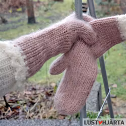 Stickade tumvantar TUULA - 100% ull