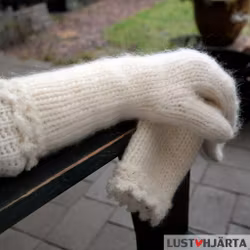 Stickade tumvantar TUULA - 100% ull