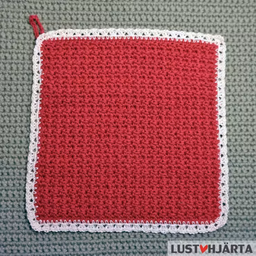 JULTRASAN virkad disktrasa med spetskant - 100% bomull