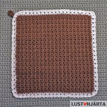 JULTRASAN virkad disktrasa med spetskant - 100% bomull