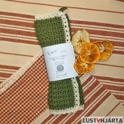 JULTRASAN virkad disktrasa med spetskant - 100% bomull