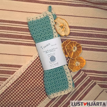 JULTRASAN virkad disktrasa med spetskant - 100% bomull