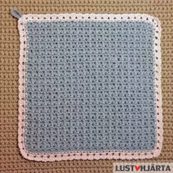 JULTRASAN virkad disktrasa med spetskant - 100% bomull