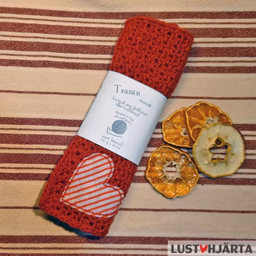 JULTRASAN virkad disktrasa med dekoration - 100% bomull