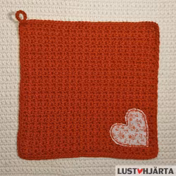 JULTRASAN virkad disktrasa med dekoration - 100% bomull