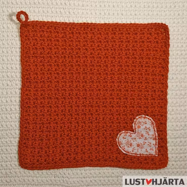 JULTRASAN virkad disktrasa med dekoration - 100% bomull