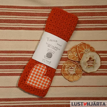 JULTRASAN virkad disktrasa med dekoration - 100% bomull