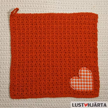 JULTRASAN virkad disktrasa med dekoration - 100% bomull