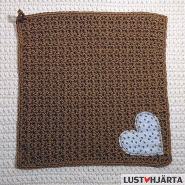 JULTRASAN virkad disktrasa med dekoration - 100% bomull