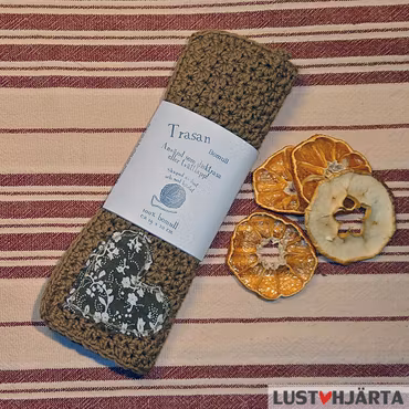 JULTRASAN virkad disktrasa med dekoration - 100% bomull