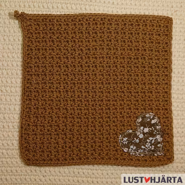 JULTRASAN virkad disktrasa med dekoration - 100% bomull