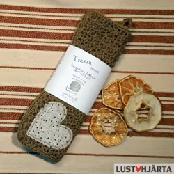 JULTRASAN virkad disktrasa med dekoration - 100% bomull