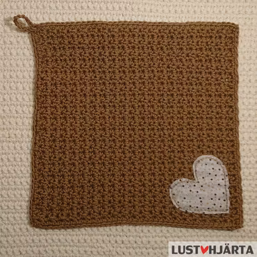 JULTRASAN virkad disktrasa med dekoration - 100% bomull