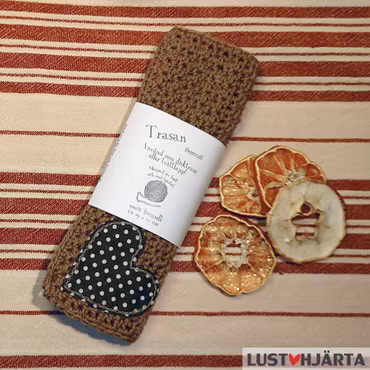 JULTRASAN virkad disktrasa med dekoration - 100% bomull