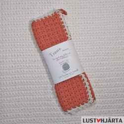 JULTRASAN virkad disktrasa med spetskant - 50% bambu 50% bomull