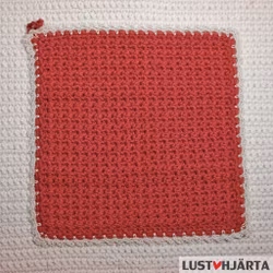 JULTRASAN virkad disktrasa med spetskant - 50% bambu 50% bomull