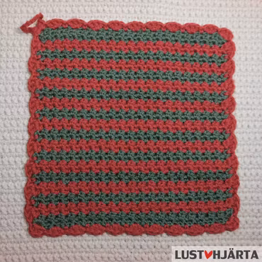 JULTRASAN virkad disktrasa med uddkant - 50% bambu 50% bomull