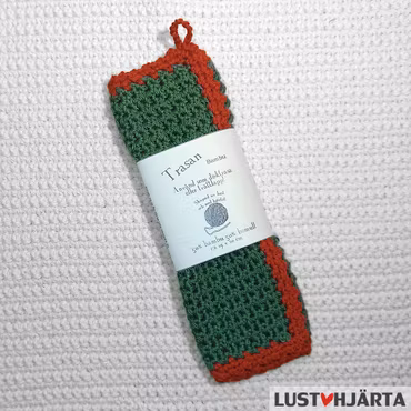 JULTRASAN virkad disktrasa med uddkant - 50% bambu 50% bomull