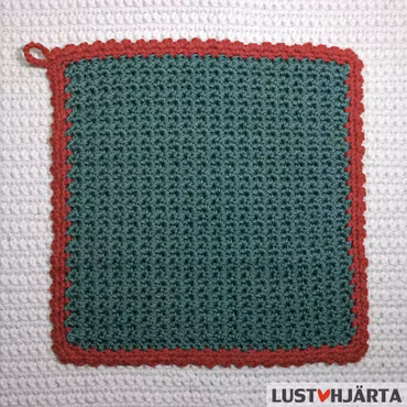 JULTRASAN virkad disktrasa med uddkant - 50% bambu 50% bomull