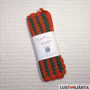 JULTRASAN virkad disktrasa med uddkant - 50% bambu 50% bomull