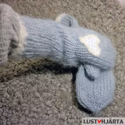 Stickade tumvantar ÅSA - 100% ull