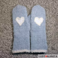 Stickade tumvantar ÅSA - 100% ull