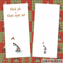 Julkort - JULKORVAR - med vitt kuvert