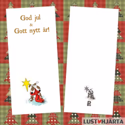 Julkort - JULKORVAR - med vitt kuvert