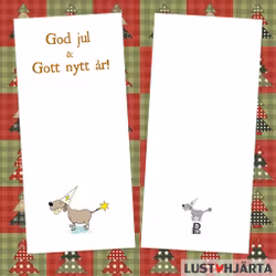 Julkort - JULKORVAR - med vitt kuvert