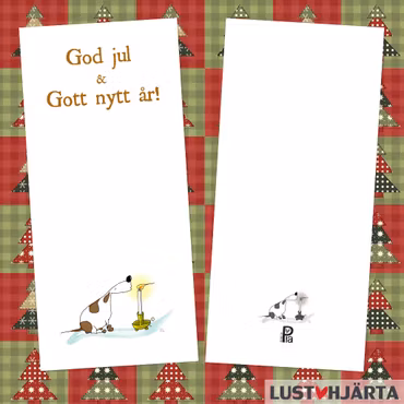 Julkort - JULKORVAR - med vitt kuvert