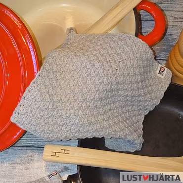 Stickad disktrasa - 100% återvunnen bomull