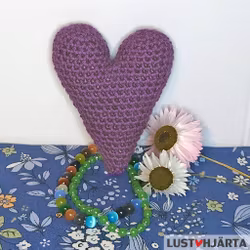 Virkat hjärta - bomull