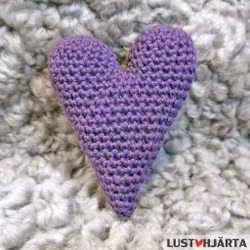 Virkat hjärta - bomull