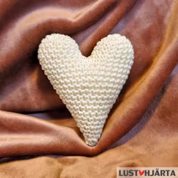 Virkat hjärta - bomull