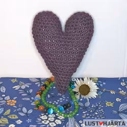 Virkat hjärta - bomull