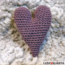 Virkat hjärta - bomull