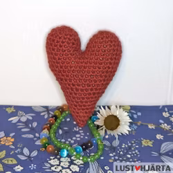 Virkat hjärta - bomull