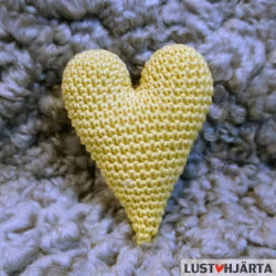 Virkat hjärta - bomull