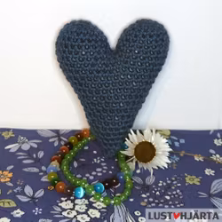 Virkat hjärta - bomull