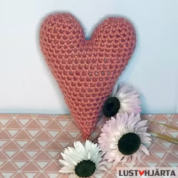 Virkat hjärta - bomull