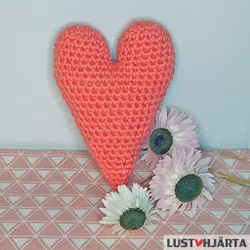 Virkat hjärta - bomull