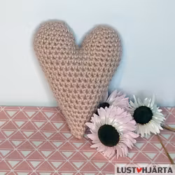 Virkat hjärta - bomull