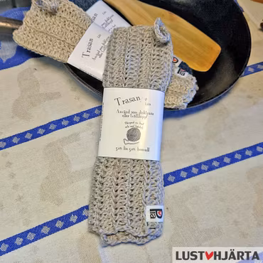 Virkad disktrasa - 50% lin 50% bomull
