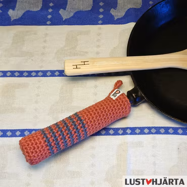 Virkat handtagsskydd stekpanna - 100% bomull
