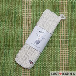 Stickad lite mindre disktrasa - 30% lin 70% bomull